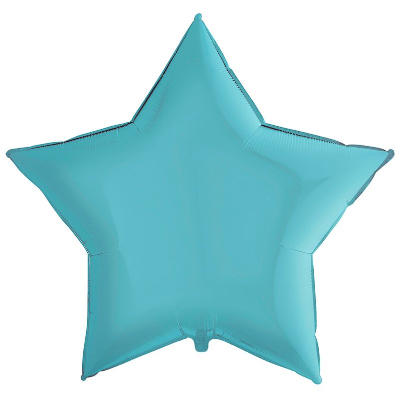 Звезда Пастель Голубой / P. Blue, фольгированный шар