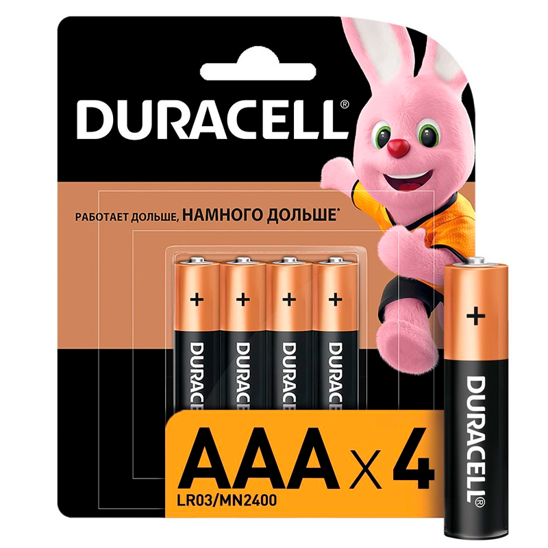 Элемент питания Duracell Basic ААА (Мизинчиковая батарейка) 