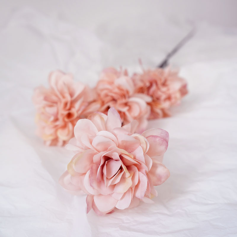 Розы Амандин Шанель искусственные, 4 бутона, Розовый