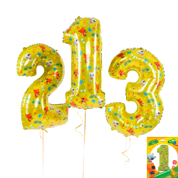 Цифра 1 Ми-ми-мишки в упаковке / Mi-mi-mishki, фольгированные шары