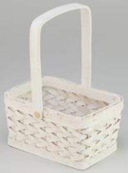 Корзина плетеная с ручкой. Секвойя, выбеленный