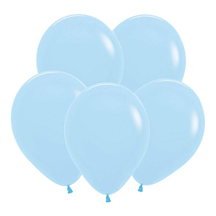 Нежно-голубой, Пастель Матовый (Макаронс) / Blue, латексный шар