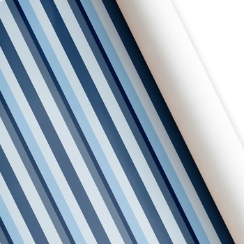 Бумага подарочная "Синие полосы" / листы