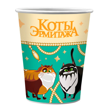Стаканы 250 мл Коты Эрмитажа / 6 шт. /