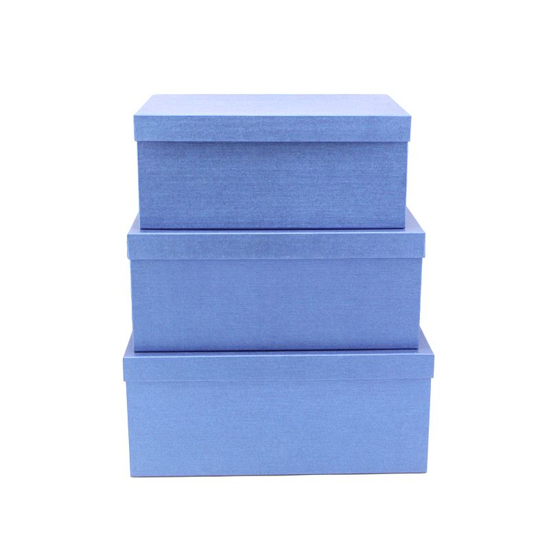 Набор подарочных коробок 10 в 1 "Синяя перламутровая"