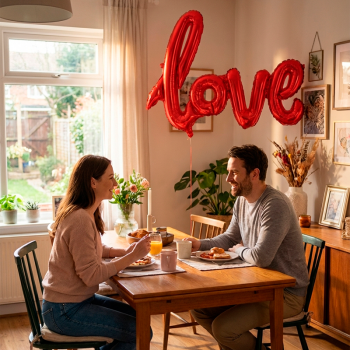 Надпись "LOVE" Красная в упаковке, фольгированный шар