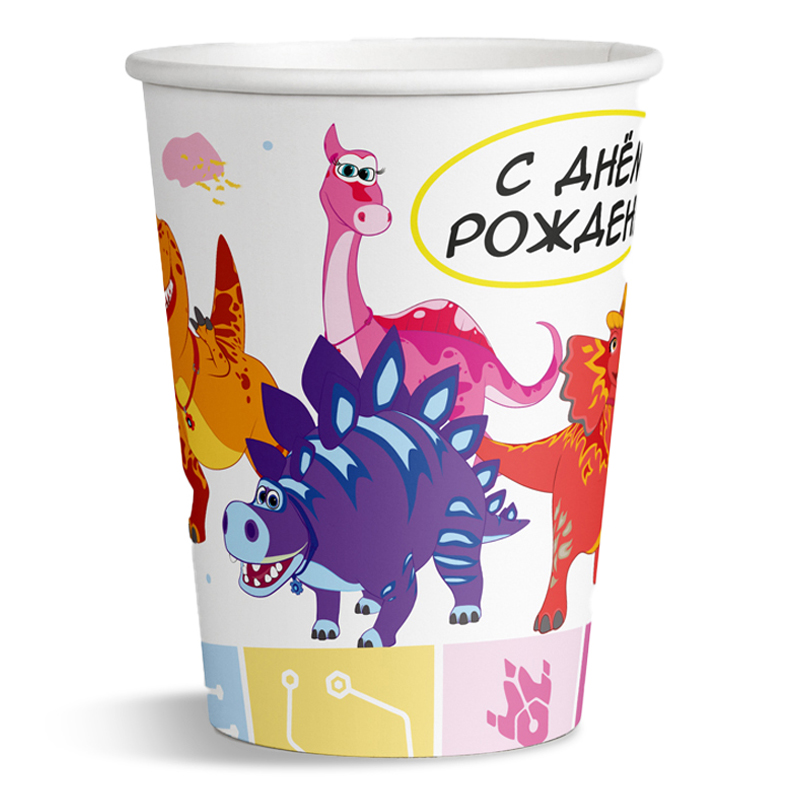 Стаканы бумажные "Турбозавры"
