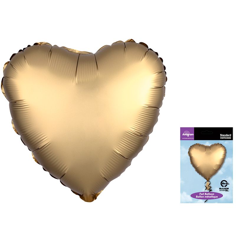 Сердце Золото Сатин Люкс в упаковке / Satin Luxe Gold