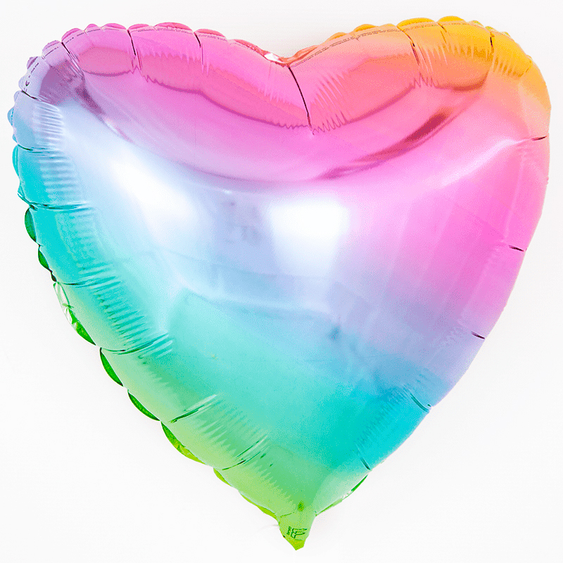 Сердце Радуга нежный градиент / Rainbow gradient