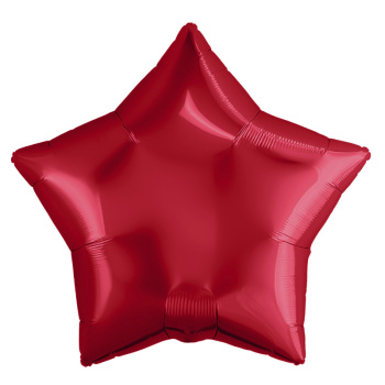 Звезда Красный в упаковке, фольгированный шар
