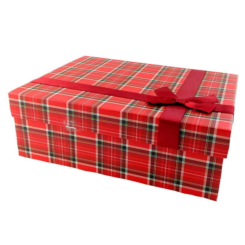 Набор подарочных коробок 3 в 1 "Строгий" Вишневый с бантом УЦЕНКА / прямоугольник