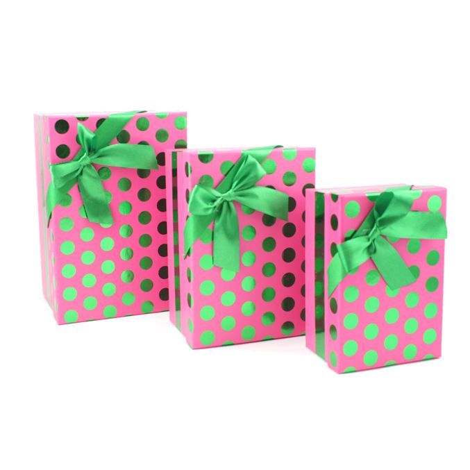 Набор подарочных коробок 3 в 1 "Наслаждайся" Розовый