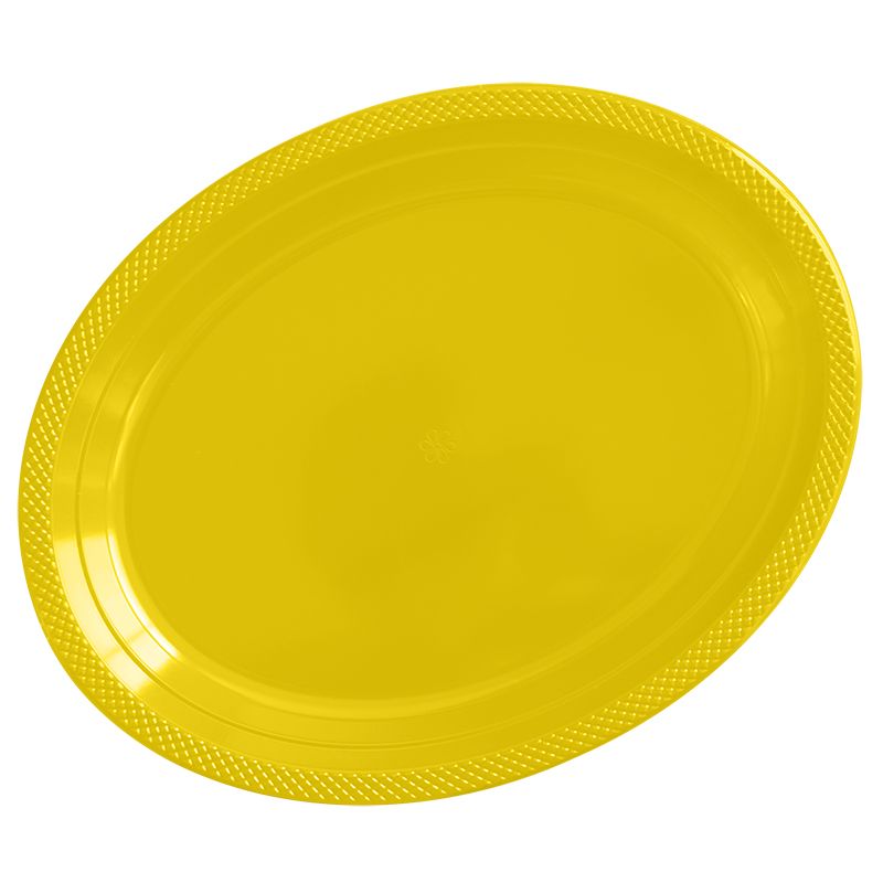 Тарелки сервировочные пластиковые "Делюкс" Желтые