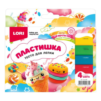 Тесто для лепки. Пластишка 4 цвета