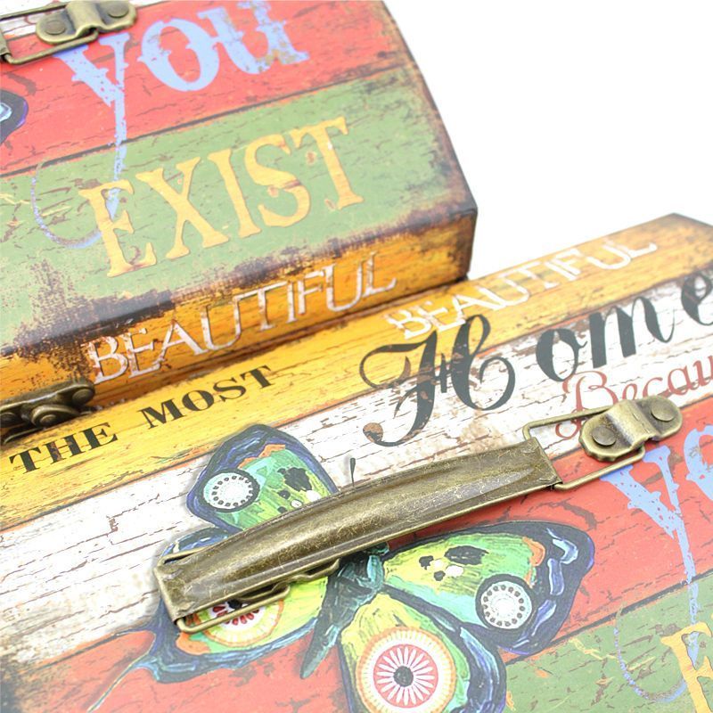 Набор подарочных коробок 3 в 1 "Деревянный сундук" с металлической ручкой
