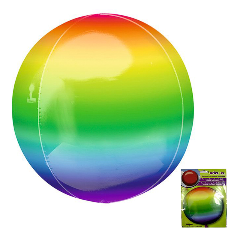 Сфера 3D Радуга в упаковке / Rainbow Orbz, фольгированный шар