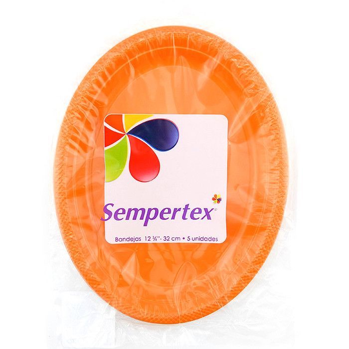 Тарелки сервировочные пластиковые "Делюкс" Оранжевые