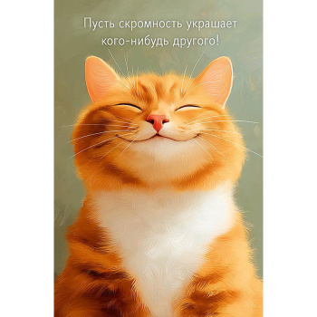 Открытка "Пусть скромность украшает кого-нибудь другого!"