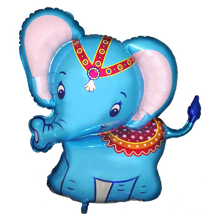 Слоненок (голубой), фольгированный шар