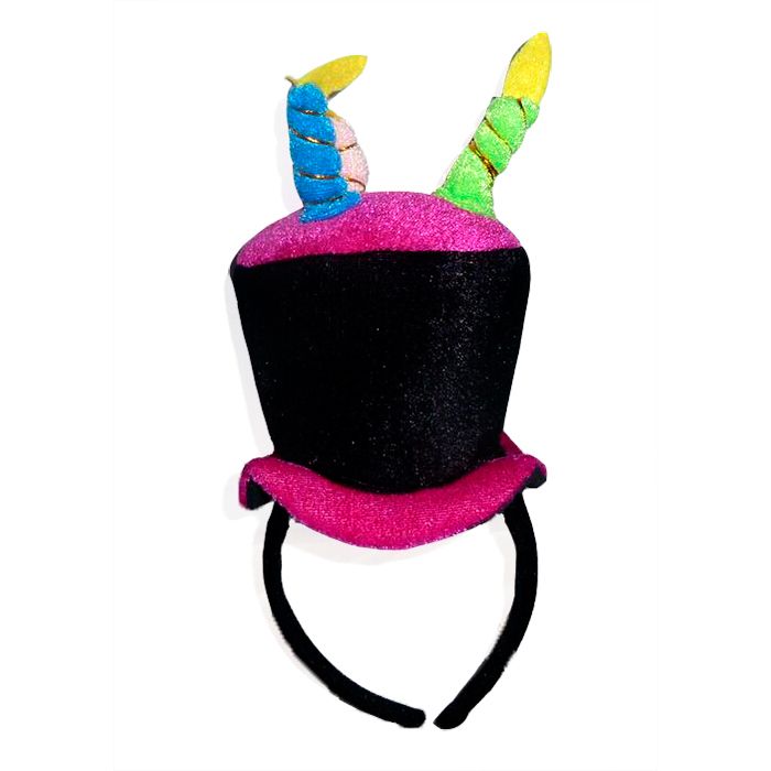 Карнавальный ободок "Шляпка со свечками"