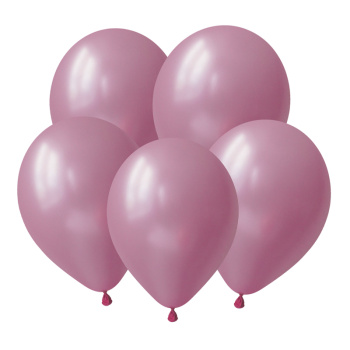 Розовый, Металл / Pink, латексный шар