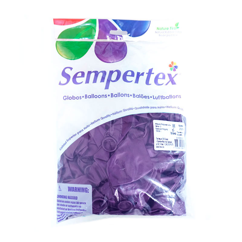 Фиолетовый, Метал / Violet, латексный шар