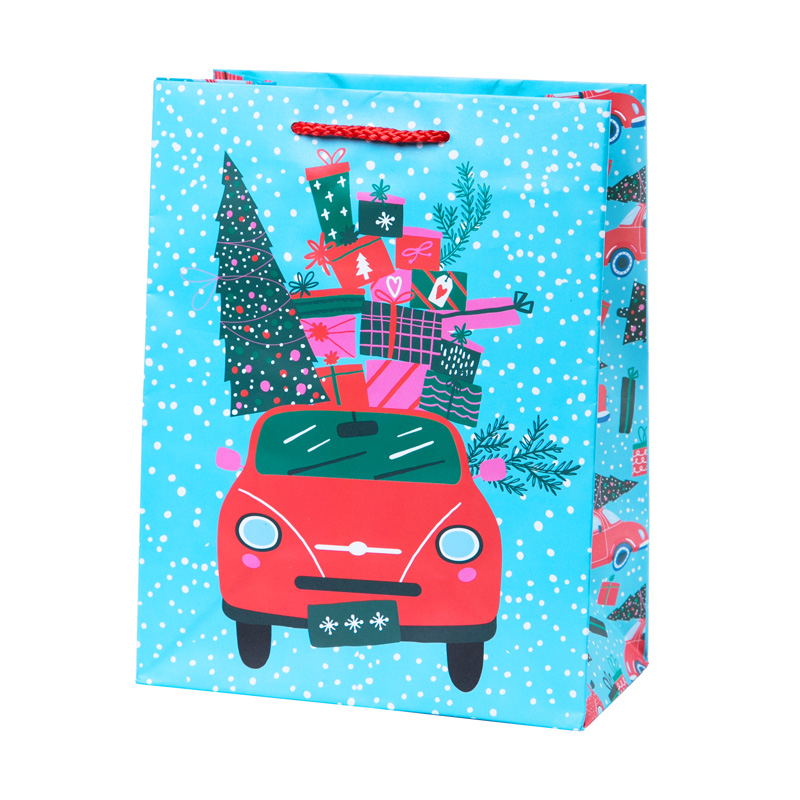 Пакет подарочный "Машина Новогодняя с подарками"