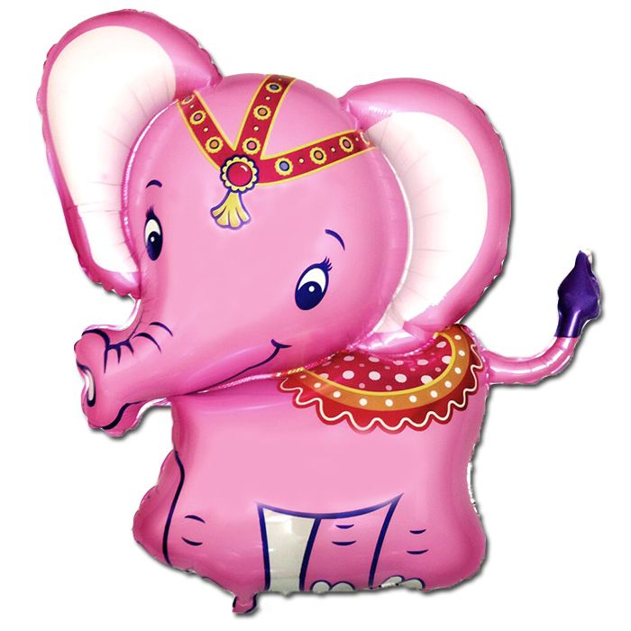 Слоненок (розовый), фольгированный шар