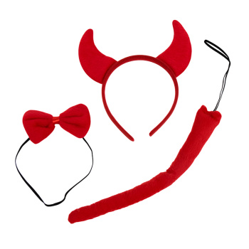 Карнавальный набор "Рожки" Красные, 3 предмета