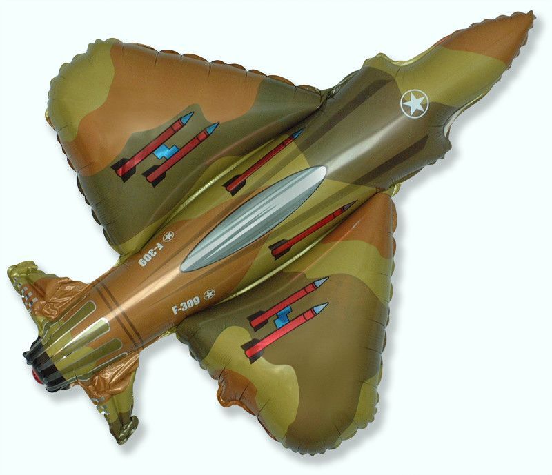 Супер истребитель военный мини, фольгированный шар