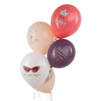 Приколы для нее, Ассорти Пастель, латексный шар