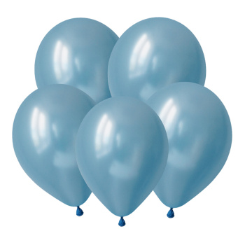 Голубой, Металл / Azure, латексный шар