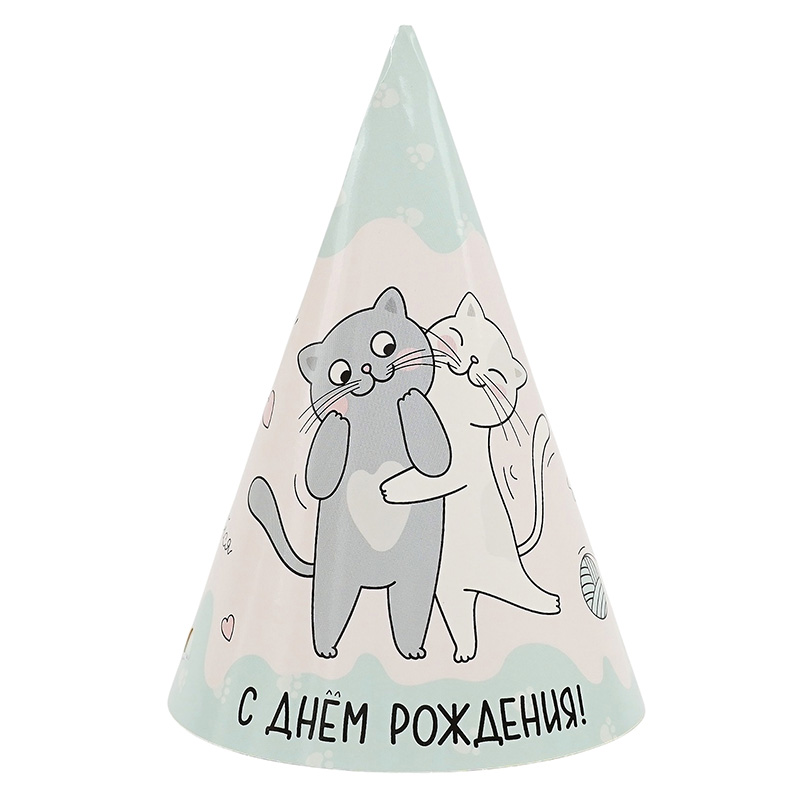 Колпачки "С Днем Рождения" Милые Котики
