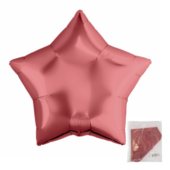 Звезда Кармин в упаковке, фольгированный шар