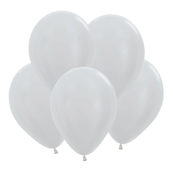 Серебро, Перламутр / Silver, латексный шар