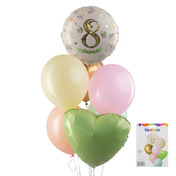Набор шаров "8 марта" 7 в 1