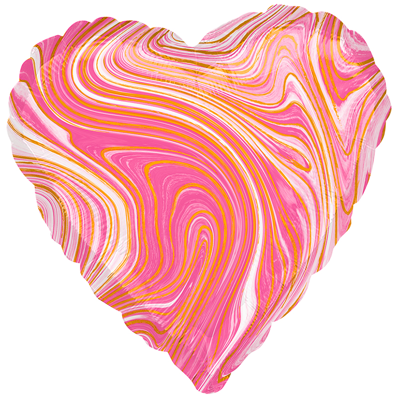 Сердце Розовый мрамор (НДС 20%)