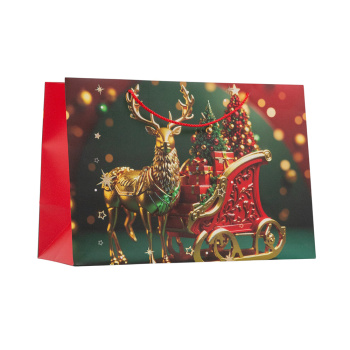 Пакет подарочный "С новым годом! Золотой олень"