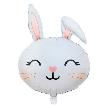 Зайчик улыбающийся, фольгированный шар