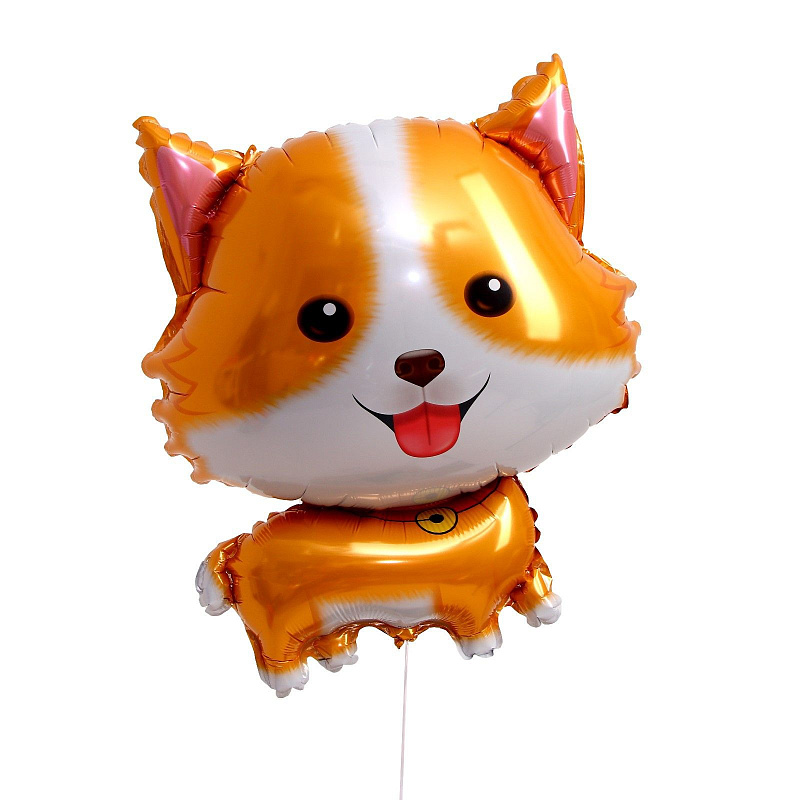 Собачка Корги, фольгированный шар