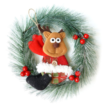 Елочное украшение Венок рождественский с оленем