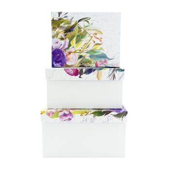Набор подарочных коробок 3 в 1 "Геометрия цветов" 