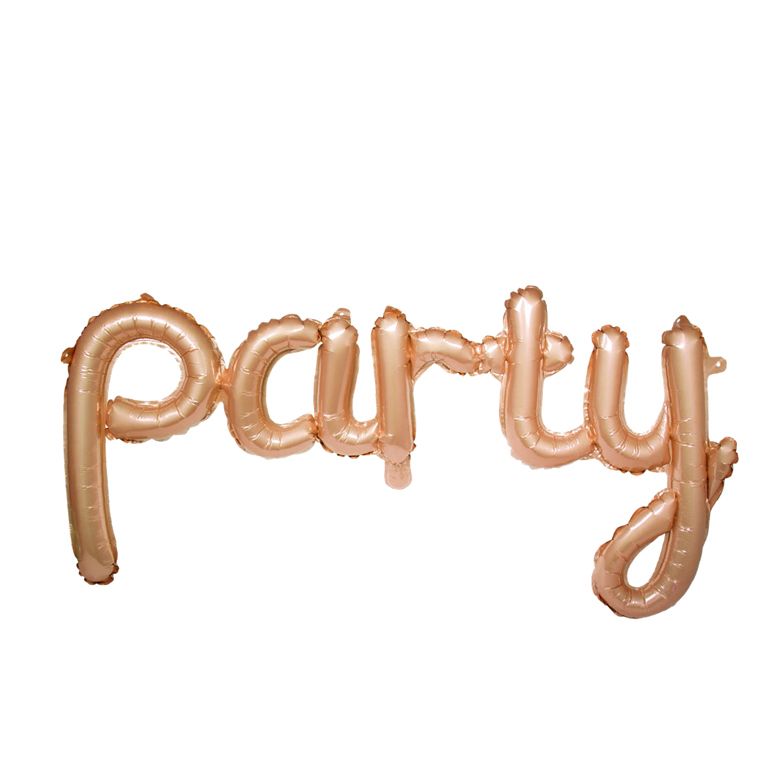 Надпись "PARTY" Розовое золото в упаковке
