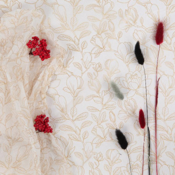 Водостойкая тишью для цветов, золотые цветы / рулон