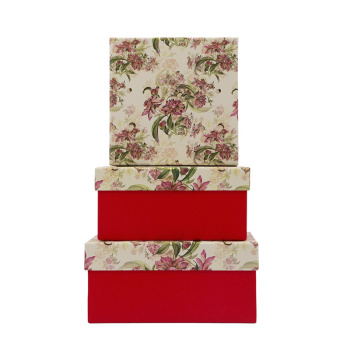 Набор подарочных коробок 3 в 1 "Букет цветов"