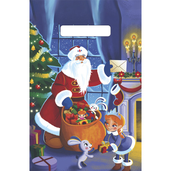 Пакет полиэтиленовый с вырубной неусиленной ручкой «Всем подарки»