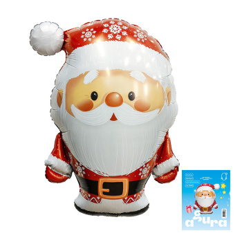 Дед Мороз в упаковке, фольгированный шар