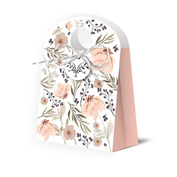 Пакет подарочный "Персиковые цветы"