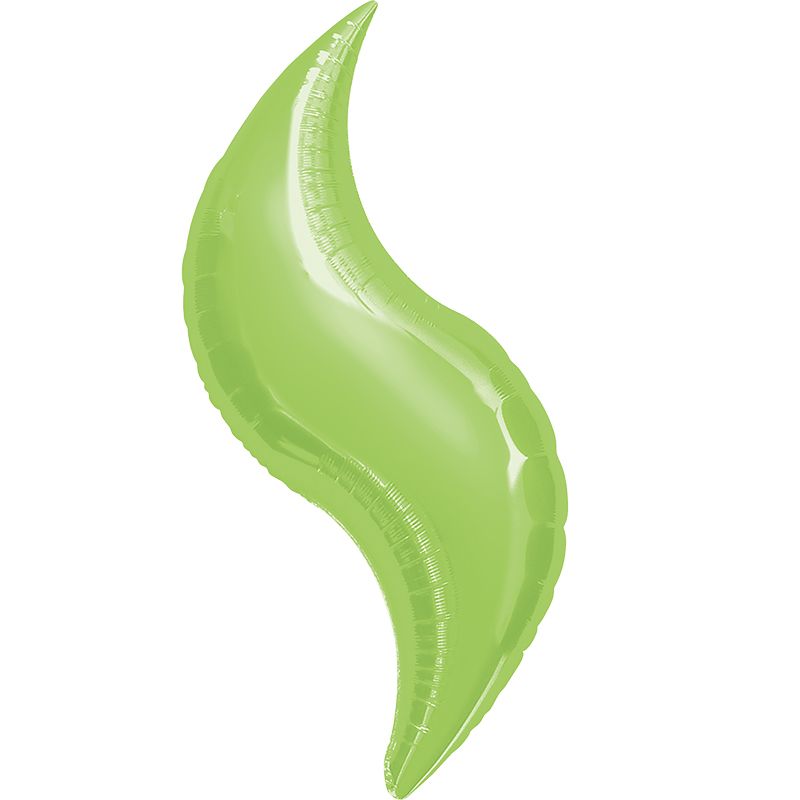 Зигзаг Светло-зеленый 3 шт. / Lime, фольгированный шар