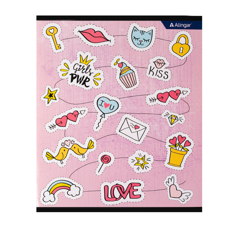 Тетрадь "Stickers and badges", 48 л., клетка